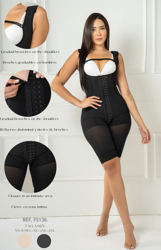 Open‑Bust Recovery Shapewear with Straps